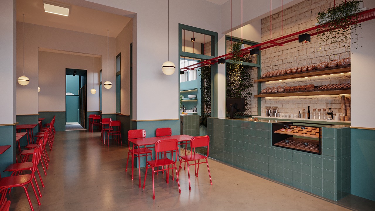 Interior de La Vieja Escuela